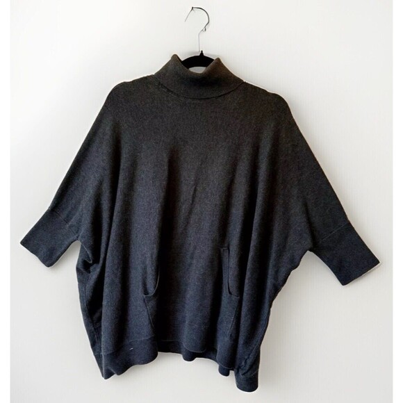 MICHAEL Michael Kors Sweater Turtleneck Medium Y2K Oversized Dolman Cotton Blend - Picture 1 of 12